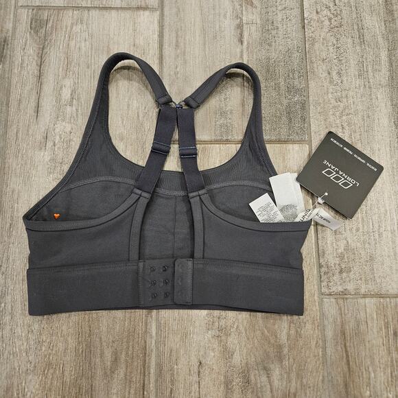 Lorna Jane Sports Bra Womens Size XS Amy Maximum Support Compress & Compact Grey - Picture 3 of 9